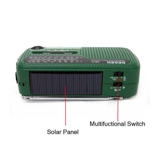 Hand-cranked Solar Rechargeable Radio Portable