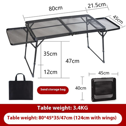 Outdoor Folding Table Round Picnic Camping