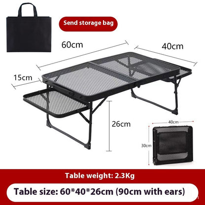Outdoor Folding Table Round Picnic Camping